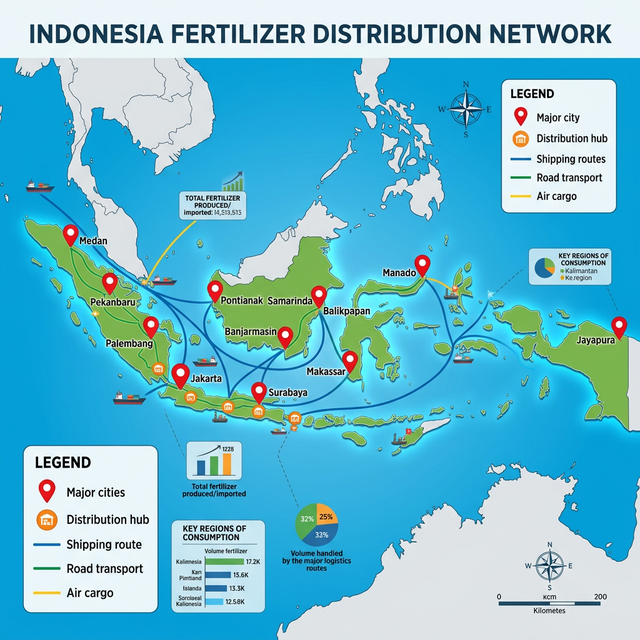 Peta Distribusi PT Pupuk Multi Niaga